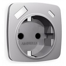 Накладка для розетки с заземлением и со шторками и 2хusb type a и c ambrella volt quant op5100